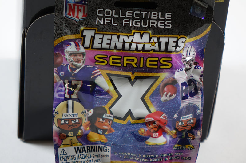 TeenyMates NFL Series, 2 Figures, 2 Puzzle Pcs, 1 Collector Sheet in each Pack