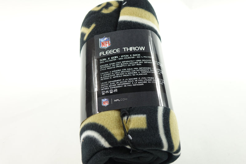 NFL New Orleans Saints Fleece Throw Blanket, 50" x 60", Campaign