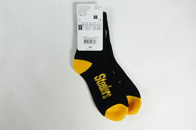 NFL Pittsburgh Steelers Men's Team Quarter Socks, Large L