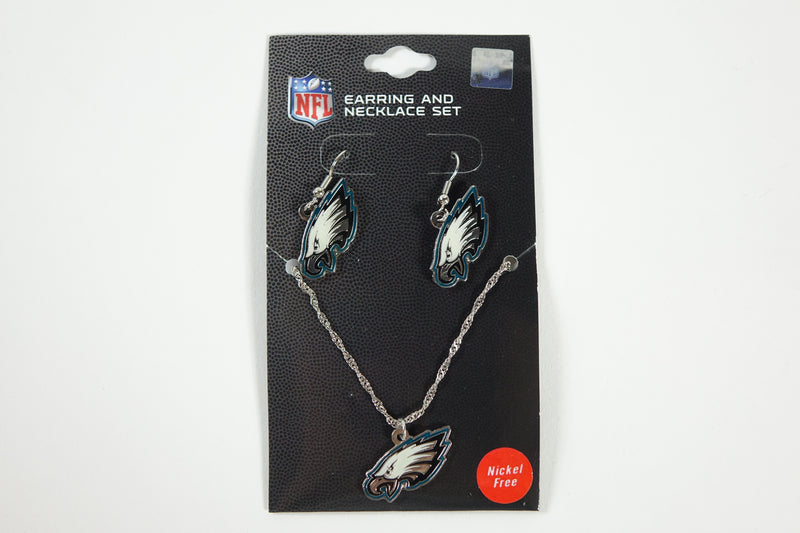 NFL Philadelphia Eagles Philadelphia Eagles Earring/Necklace Set, Green, Small S