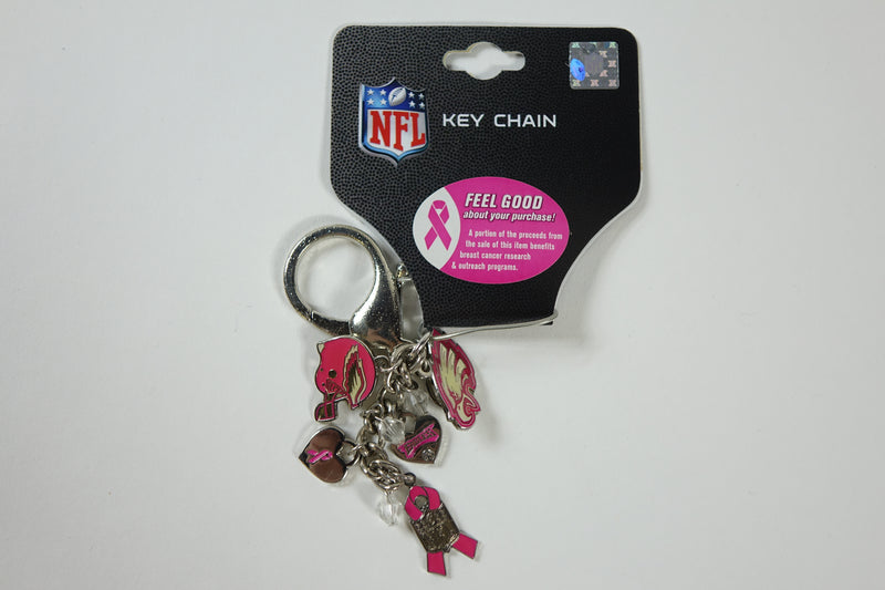 NFL Eagles Key Chain - Breast Cancer Awareness - Pink