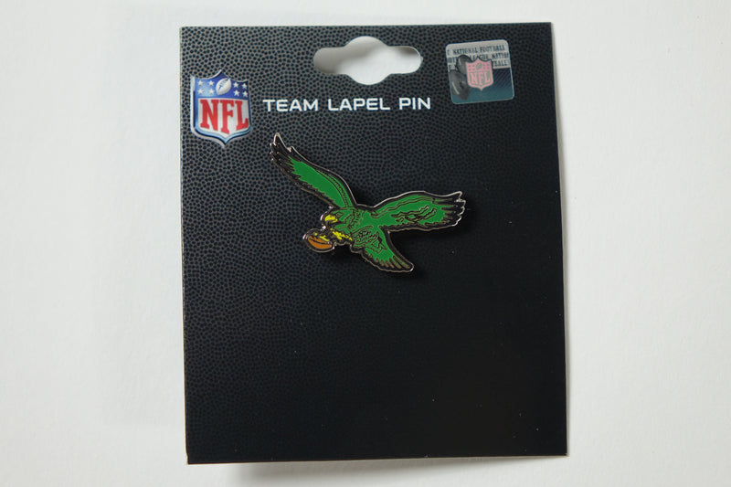 NFL Philadelphia Eagles Retro Team Label Pin Green