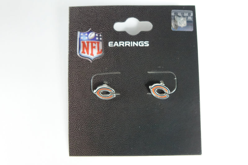 NFL Chicago Bears Stud Earring Orange