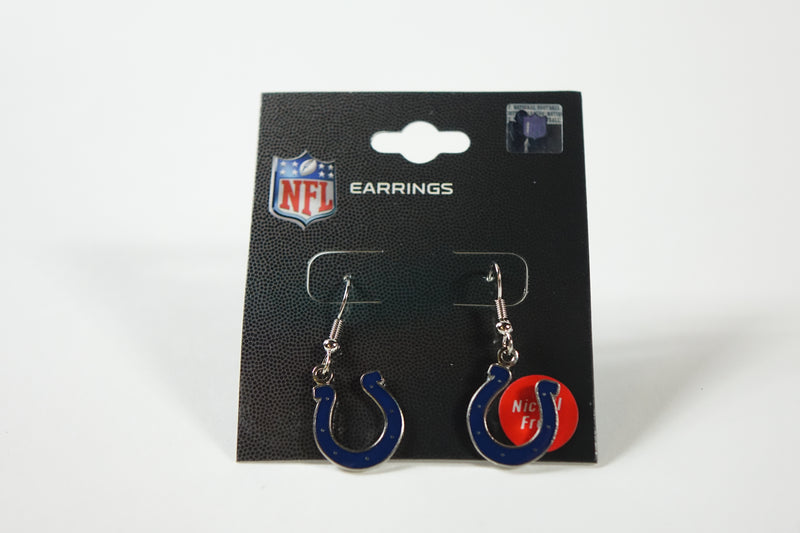 NFL Dallas Cowboys Horseshoe Emblem Blue Earrings