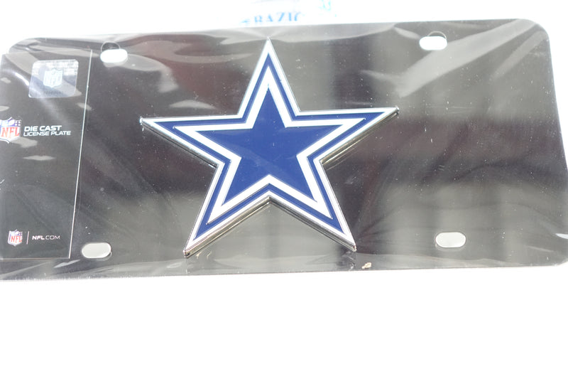 NFL 24531 Dallas Cowboys Stainless Steel Front License Plate 6"x12"