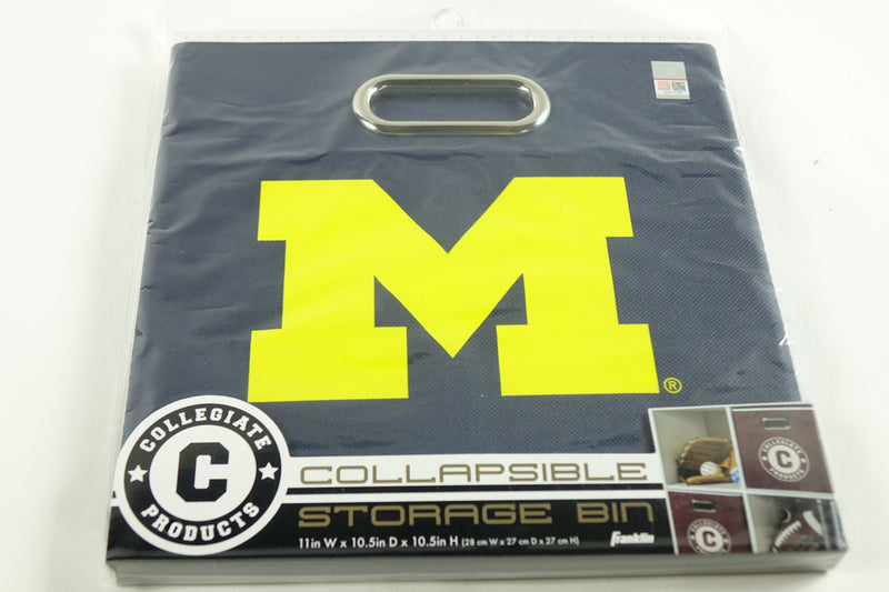 Franklin Sports NCAA Michigan Wolverines Storage Bin 11"x10.5"x10.5"