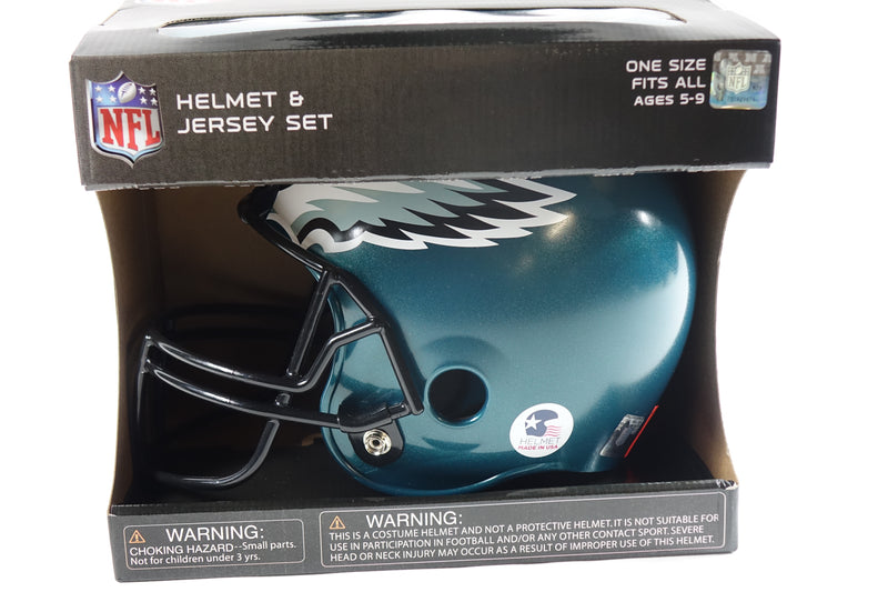 Franklin Sports NFL Philadelphia Eagles Football Helmet and Jersey Set- Youth M