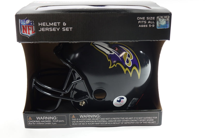 Franklin Sports NFL Baltimore Ravens  Football Helmet and Jersey Set - Youth M