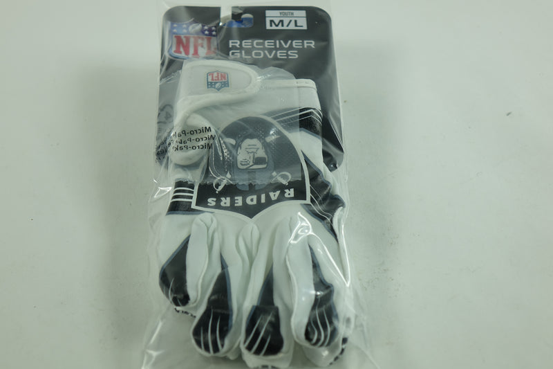 Franklin Sports Las Vegas Raiders Youth NFL Football Receiver Gloves -  M/L Pair