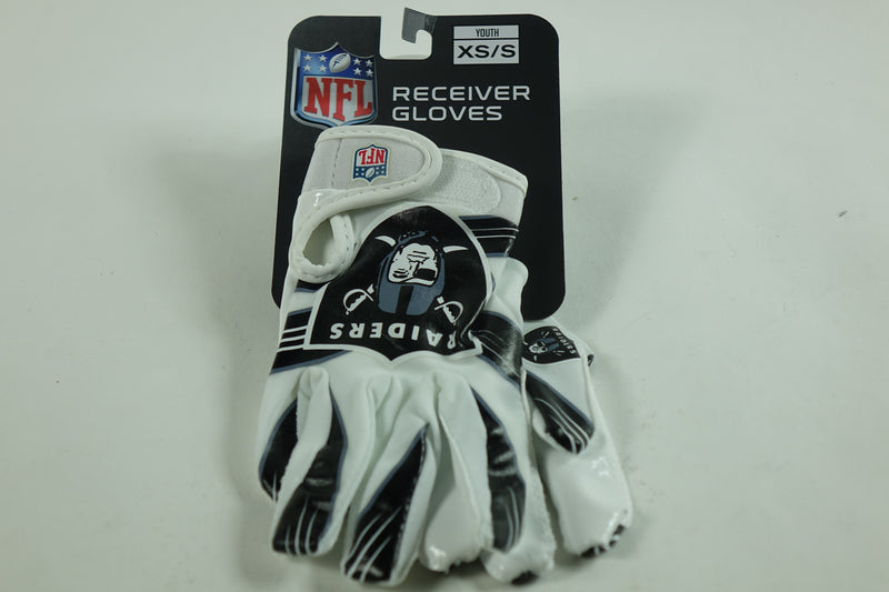 Franklin Sports Las Vegas Raiders Youth NFL Football Receiver Gloves - S/XS