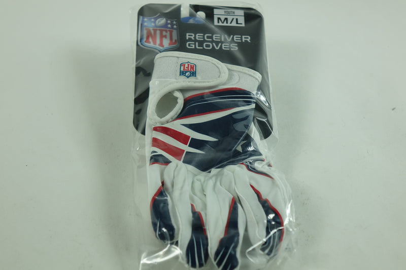 Franklin Sports New England Patriots Youth NFL Football Receiver Gloves - M/L