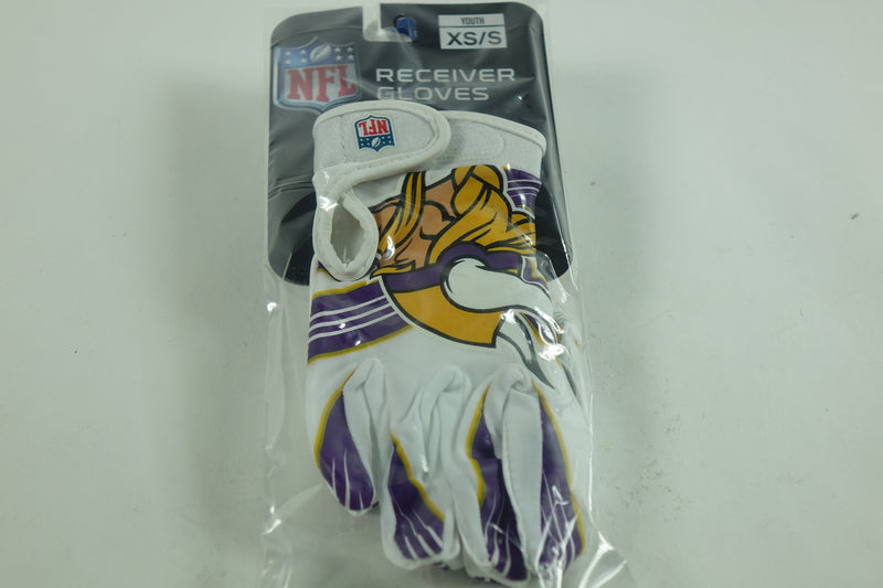 Franklin Sports Minnesota Vikings Youth NFL Football Receiver Gloves - S/XS Pair