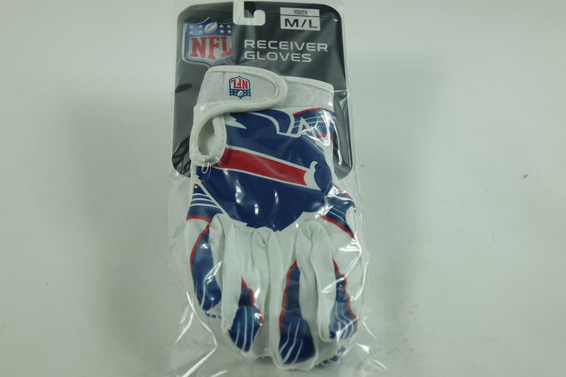 Franklin Sports Buffalo Bills Youth NFL Football Receiver Gloves - M/L Pair