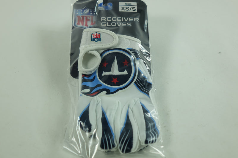 Franklin Sports Tennessee Titans Youth NFL Football Receiver Gloves - S/XS Pair