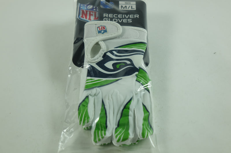 Franklin Sports Youth NFL Seattle Seahawks Football Receiver Gloves Medium/Lar M