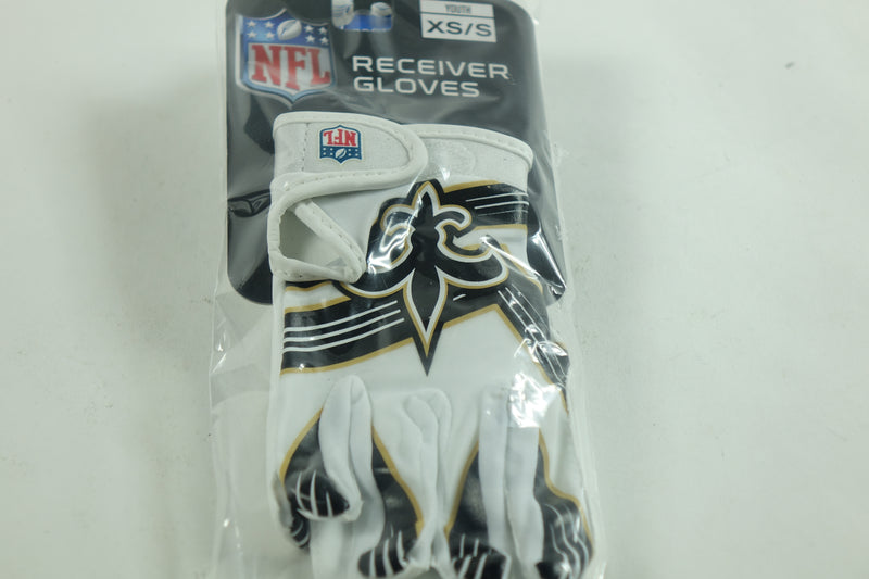 Franklin Sports New Orleans Saints Youth NFL Football Receiver Gloves -S/XS Pair