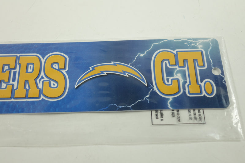 NFL Plastic 4x16 Street Sign Chargers