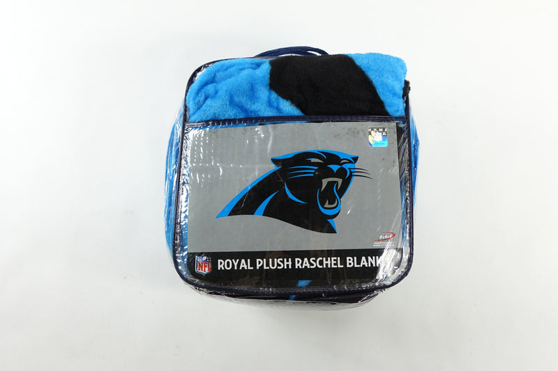 NFL Carolina Panthers Raschel Throw Blanket, 60" x 80", Slant