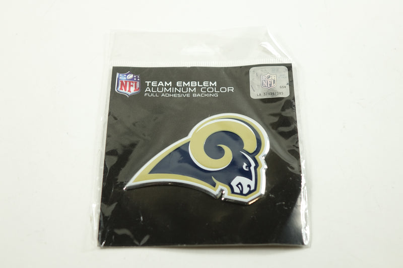 NFL Los Angeles Rams Heavy Duty Aluminum Embossed Color Em 3.25-Inches by 3.25-"