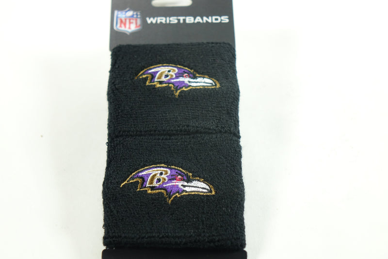 Franklin Sports NFL Baltimore Ravens Embroidered Wristbands