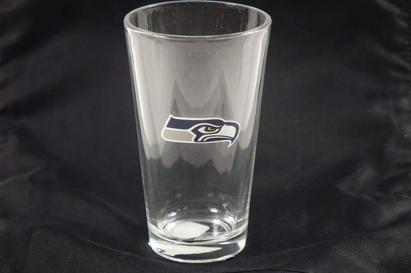 logobrands NFL Seattle Seahawks 16oz. Logo Pint Glass One Size