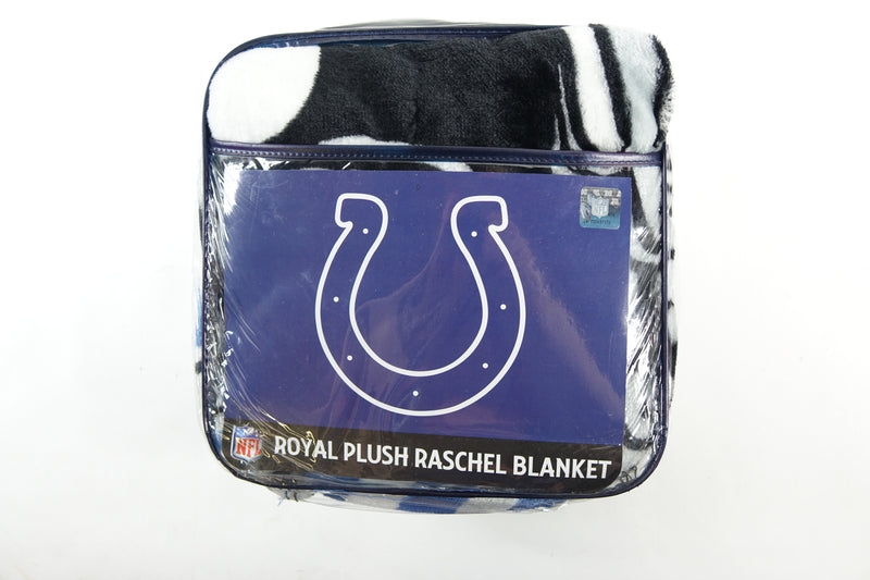 NFL Indianapolis Colts Raschel Throw Blanket, 60" x 80", Slant