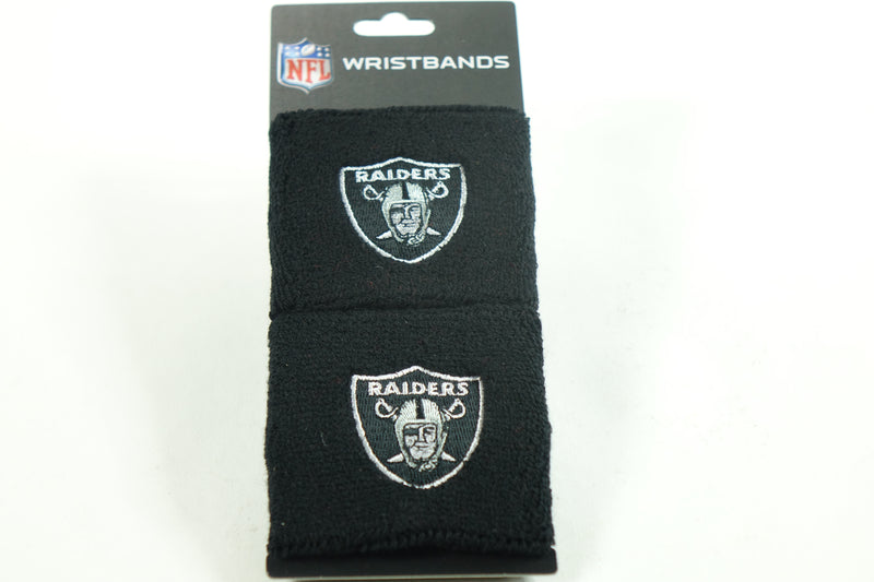 Franklin Sports Embroidered Wristbands NFL Los Vegas Raiders