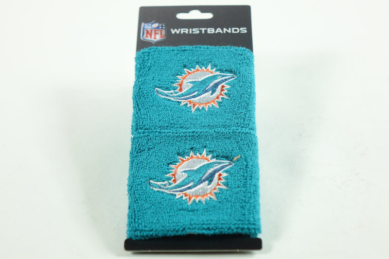 Franklin Sports NFL Miami Dolphins Embroidered Wristbands