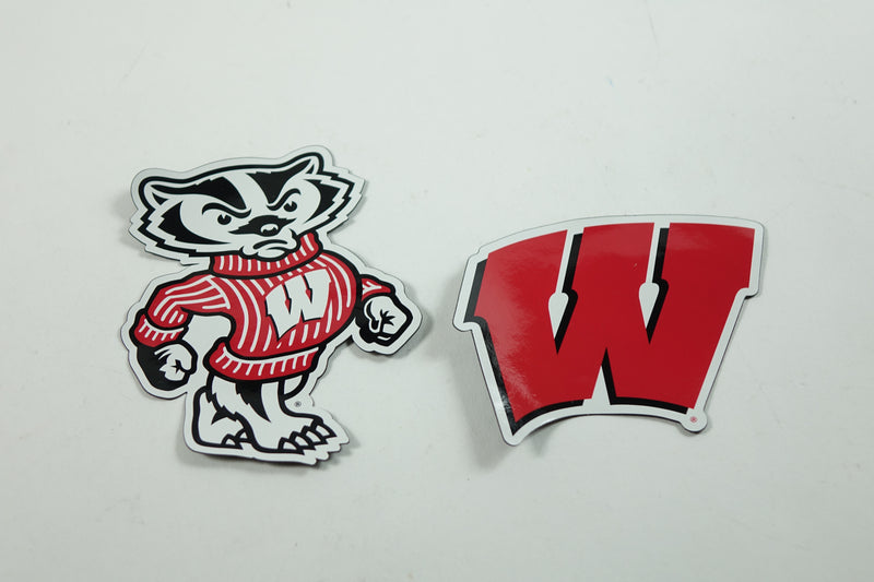 NCAA Wisconsin Badgers 2-Pack Die Cut Team Logo magnet Set One Size