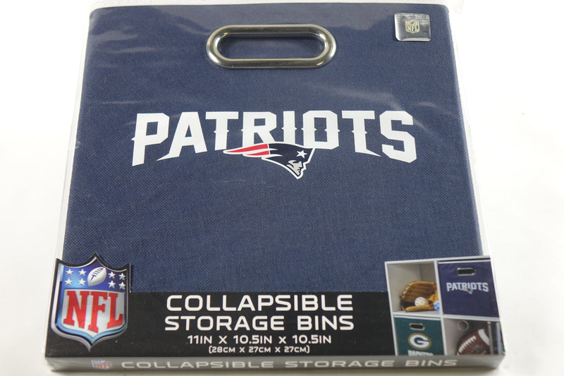 Franklin Sports NFL New England Patriots Collapsible Storage Bin 11"x10.5"x10.5"