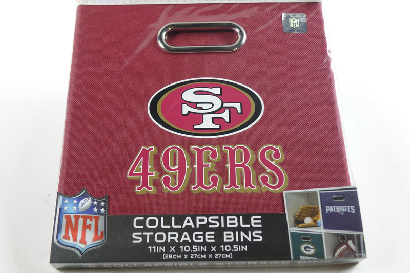 Franklin Sports NFL San Francisco 49ers Collapsible Storage Bin 11"x10.5"x10.5"