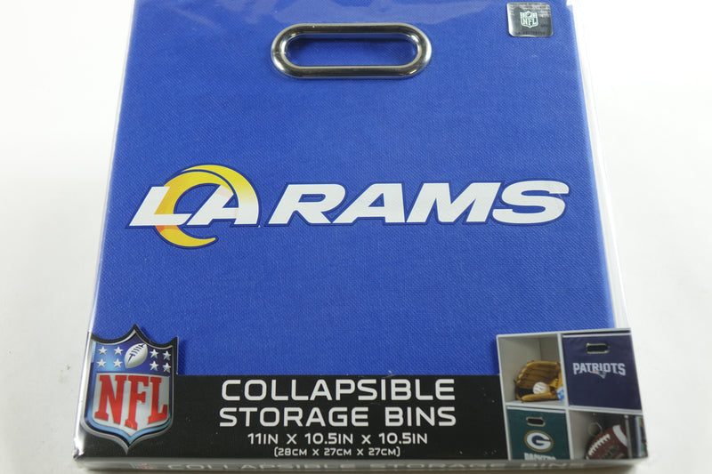 Franklin Sports NFL Los Angeles Rams Collapsible Storage Bin 11"x10.5"x10.5"