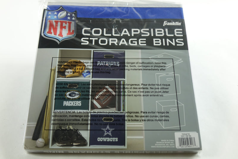 Franklin Sports NFL Los Angeles Rams Collapsible Storage Bin 11"x10.5"x10.5"