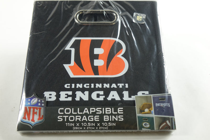 Franklin Sports NFL Cincinnati Bengals Collapsible Storage Bin 11"x10.5"x10.5"