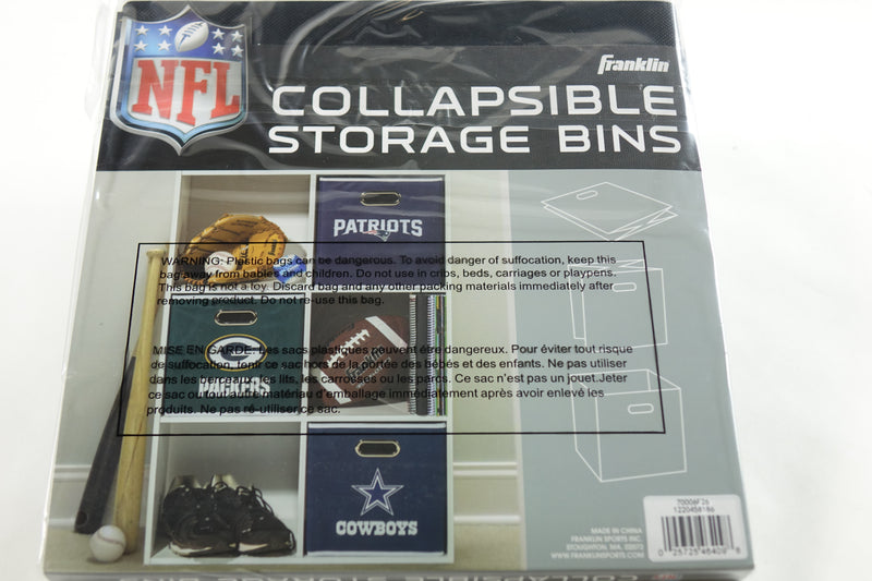 Franklin Sports NFL Pittsburgh Steelers Collapsible Storage Bin 11'x10.5"x10.5"