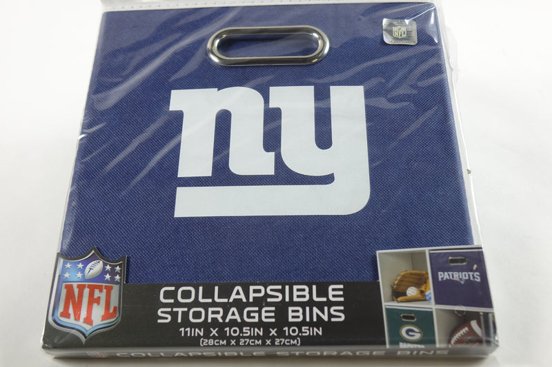 Franklin Sports NFL New York Giants Collapsible Storage Bin 11"x10.5"x10.5"