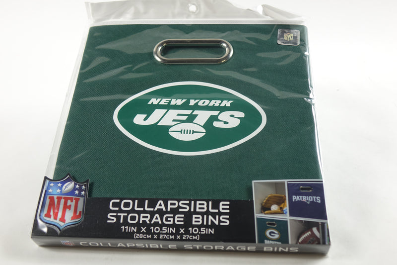 Franklin Sports NFL New York Jets Collapsible Storage Bin 11"x10.5"x10.5"