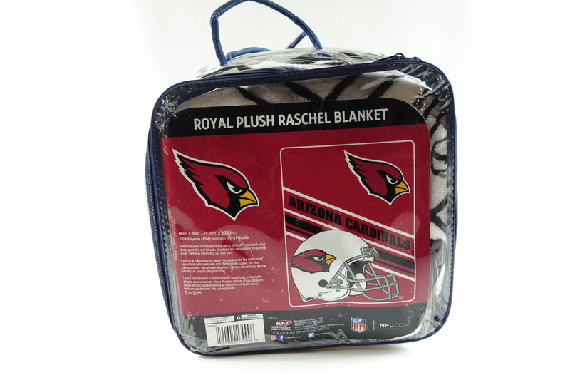 NFL Arizona Cardinals Unisex-Adult Raschel Throw Blanket, 60" x 80", Slant