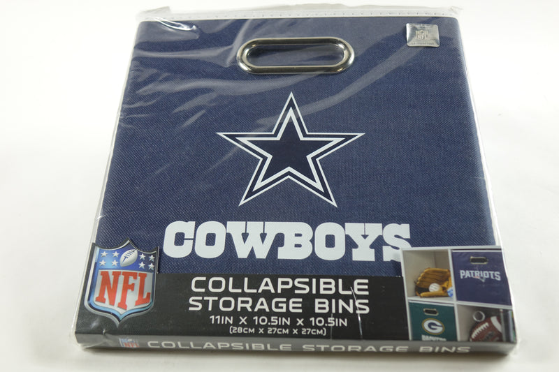 Franklin Sports NFL Dallas Cowboys Collapsible Storage Bin - 11"x10.5"x10.5"