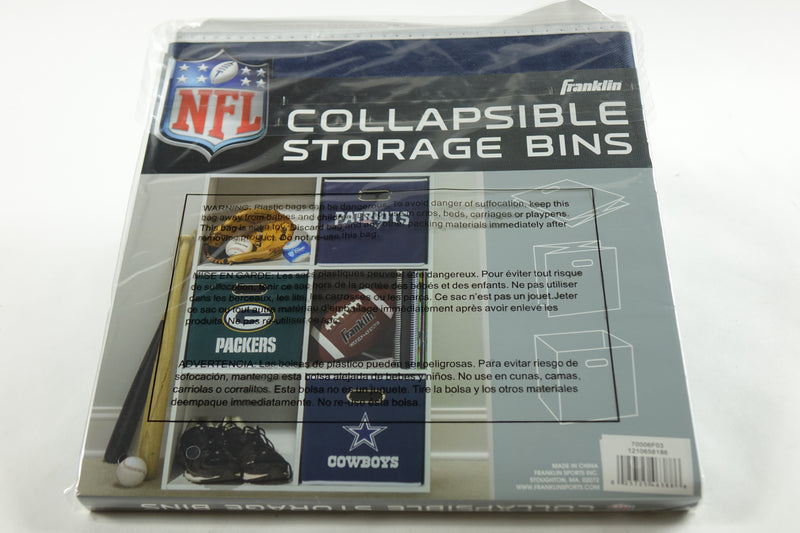 Franklin Sports NFL Dallas Cowboys Collapsible Storage Bin - 11"x10.5"x10.5"