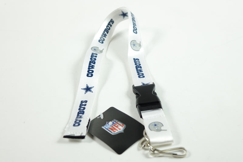 NFL Dallas Cowboys Retro Lanyard, White, One Size