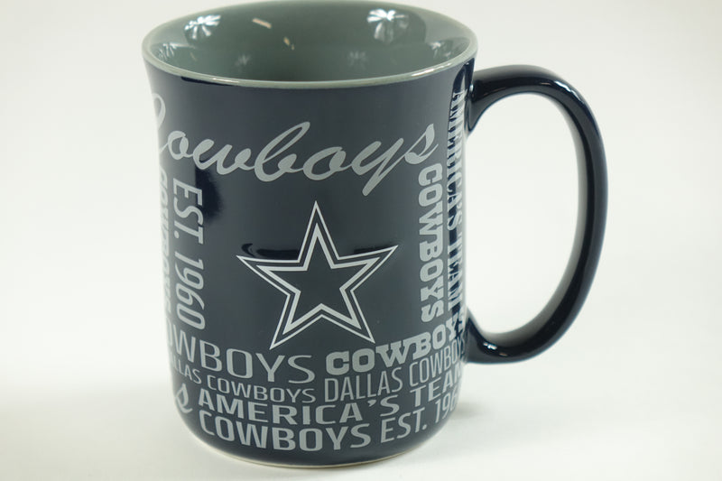 Logo Brands NFL Dallas Cowboys Sculpted Spirit Mug, 17-ounce 1 Count (Pack of 1)