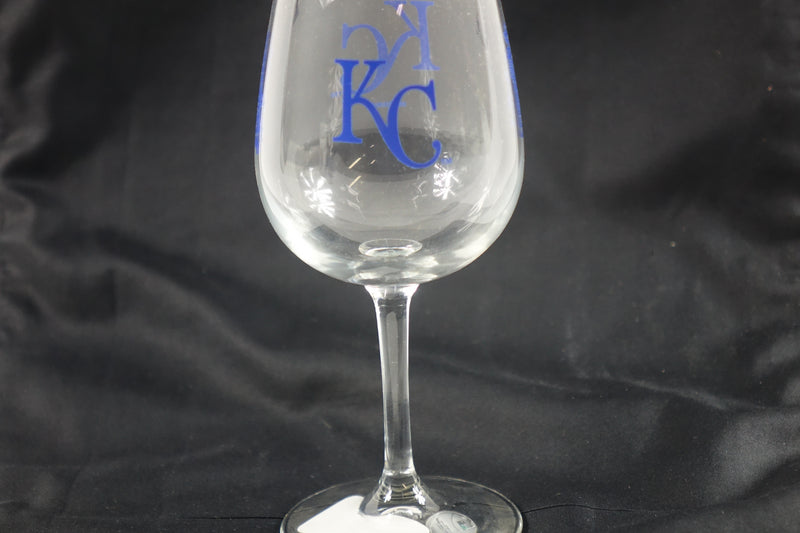 Logo Brands MLB Kansas City Royals 12oz Stemmed Wine Glass