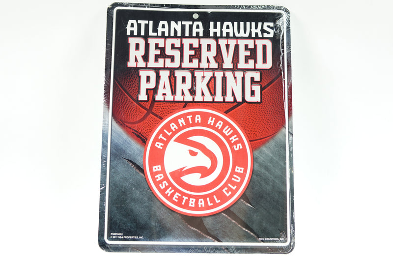 Rico Industries NBA Atlanta Hawks 8.5-Inch by 11-Inch Metal Parking Sign Décor