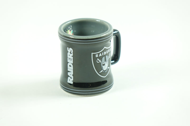 Logo Brands NFL Oakland Raiders Sculpted Mini Mug, Size 2.5, Black