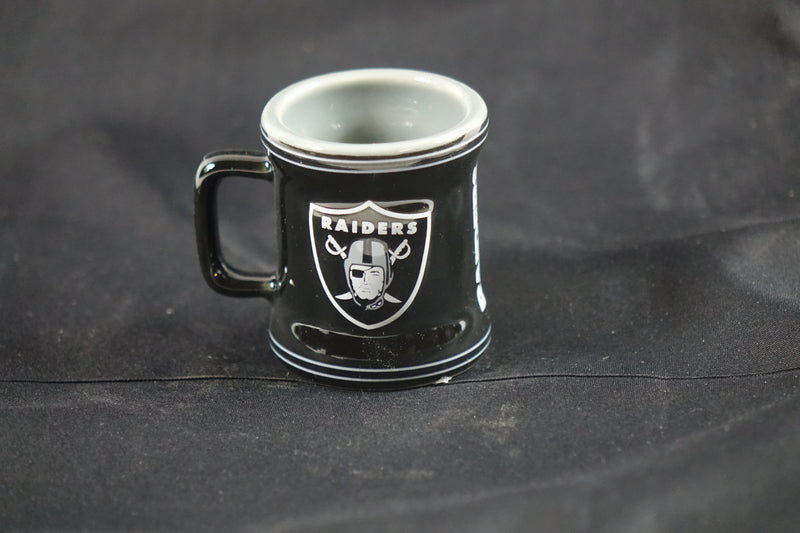 Logo Brands NFL Oakland Raiders Sculpted Mini Mug, Size 2.5, Black