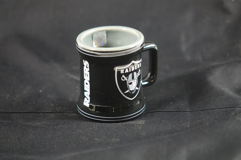 Logo Brands NFL Oakland Raiders Sculpted Mini Mug, Size 2.5, Black