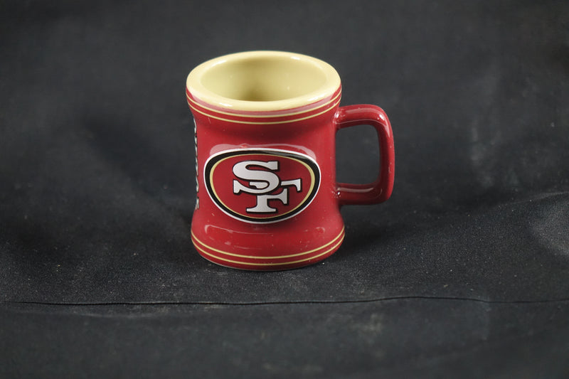 Log Brands NFL San Francisco 49Ers Sculpted Mini Mug,  2 oz, Red,