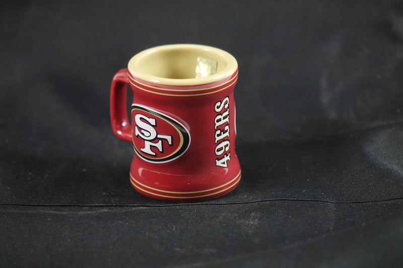 Log Brands NFL San Francisco 49Ers Sculpted Mini Mug,  2 oz, Red,