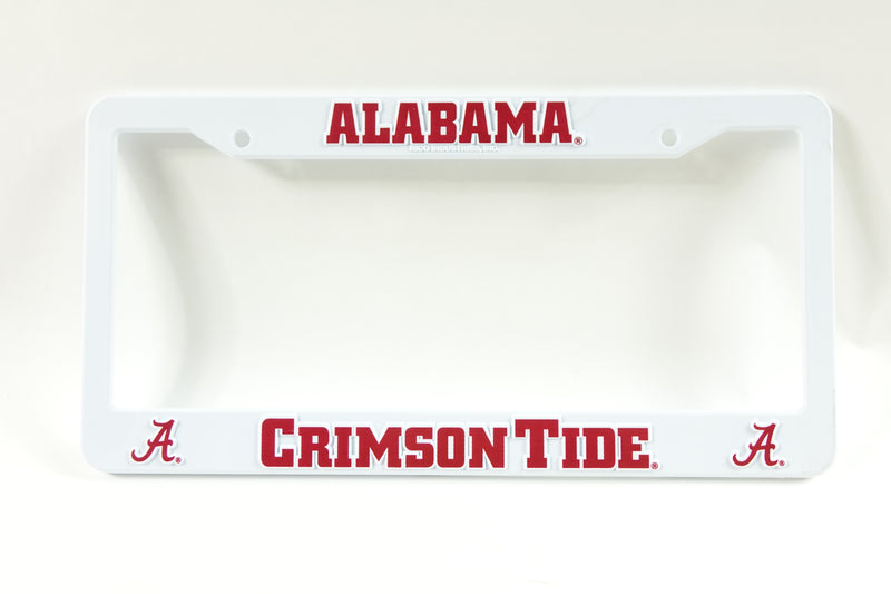 NCAA Alabama Crimson Tide Plastic License Plate Frame, 6 x 12.25-inches